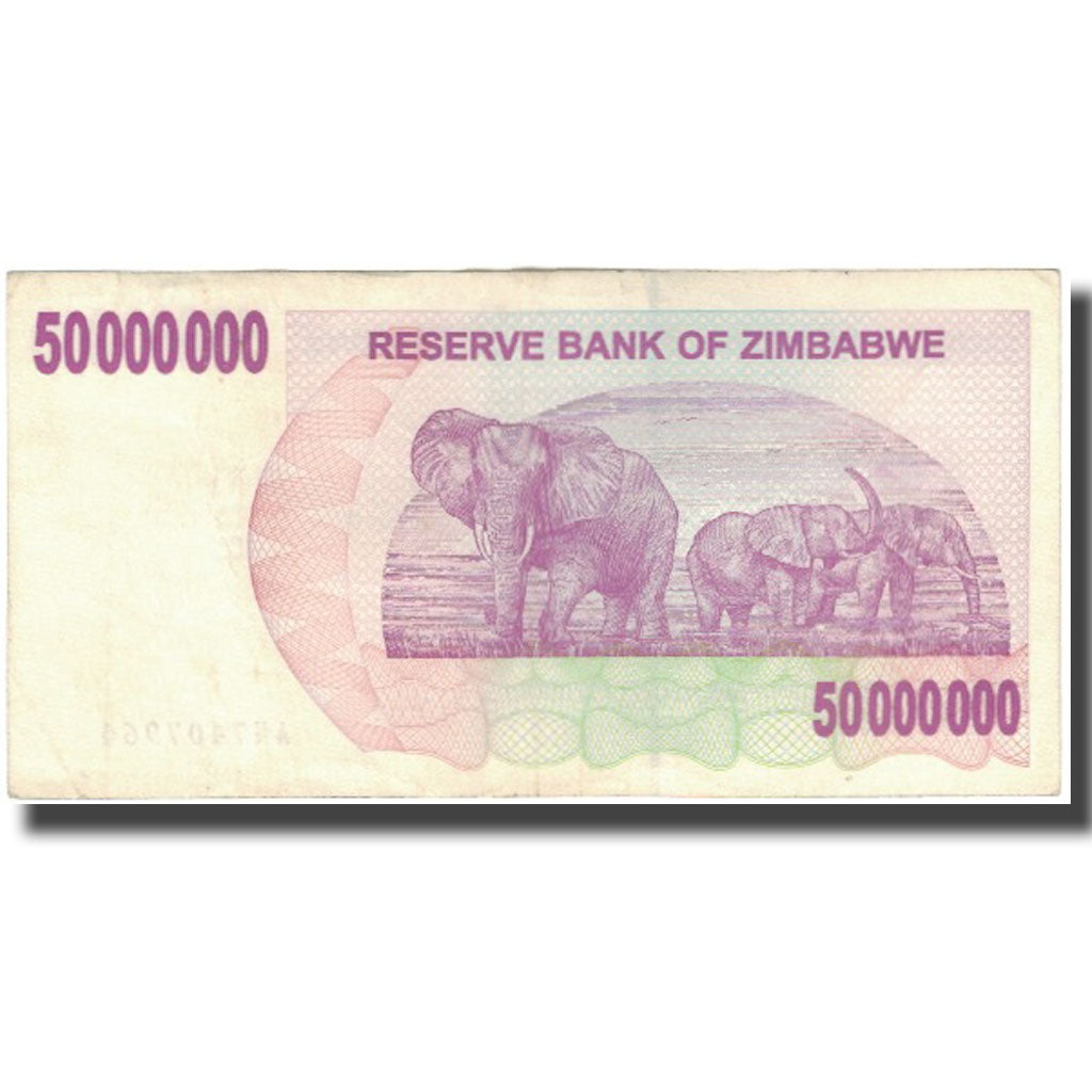 Banknote, Zimbabwe, 50 Million Dollars, 2008-04-02, KM:57, EF(40-45)