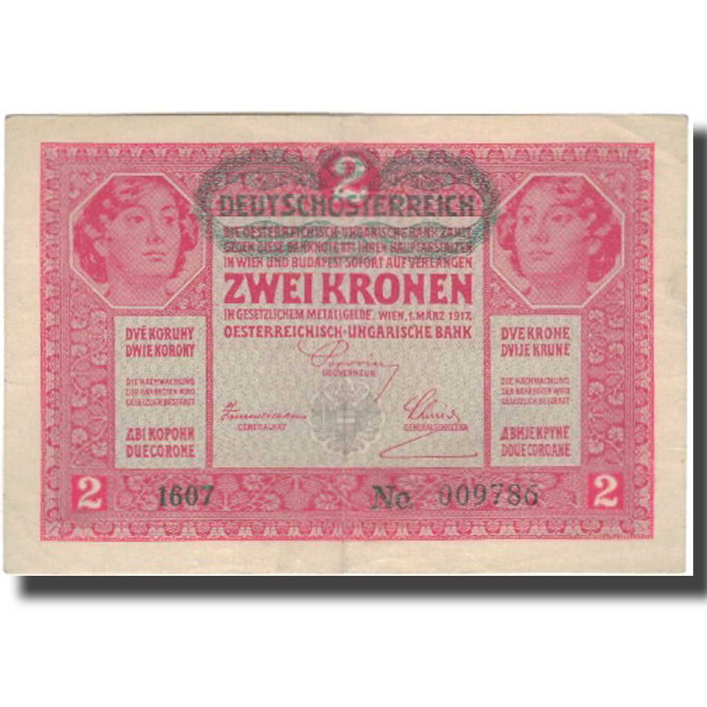 Billete, 2 Kronen, 1917, Austria, KM:21, EBC