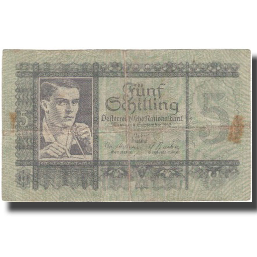 Banknote, Austria, 5 Schilling, 1945-09-04, KM:121, VF(20-25)