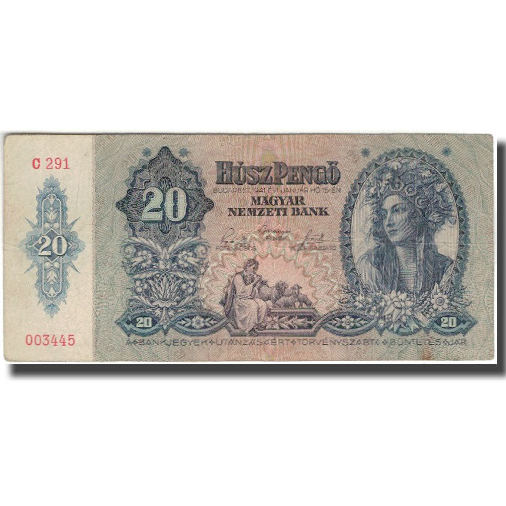 Banknote, Hungary, 20 Pengö, 1941-01-15, KM:109, EF(40-45)