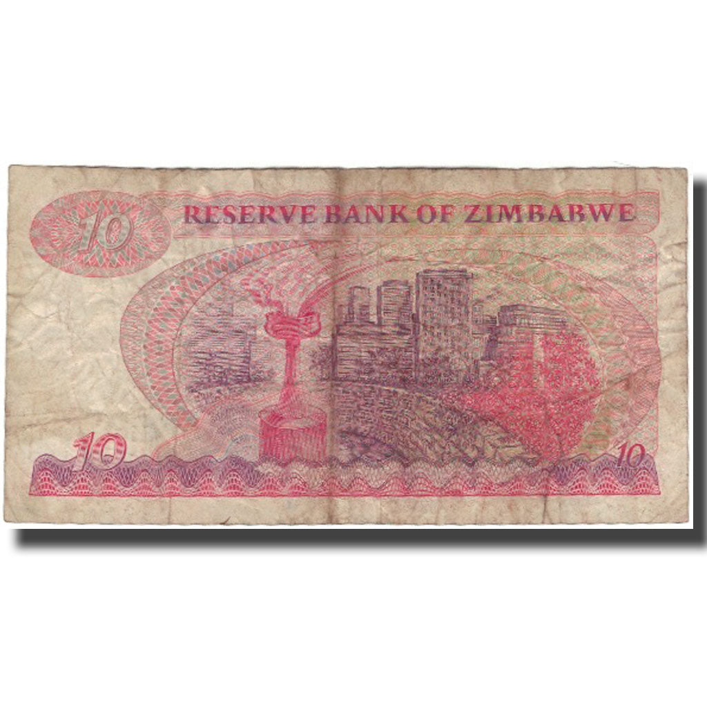 Banknote, Zimbabwe, 10 Dollars, 1994, KM:3e, F(12-15)