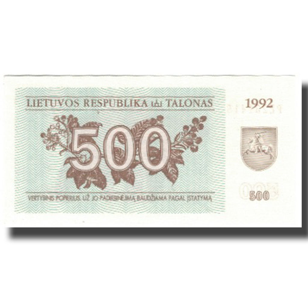 Billete, 500 (Talonas), 1992, Lituania, KM:44, UNC