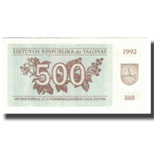 Billete, 500 (Talonas), 1992, Lituania, KM:44, UNC