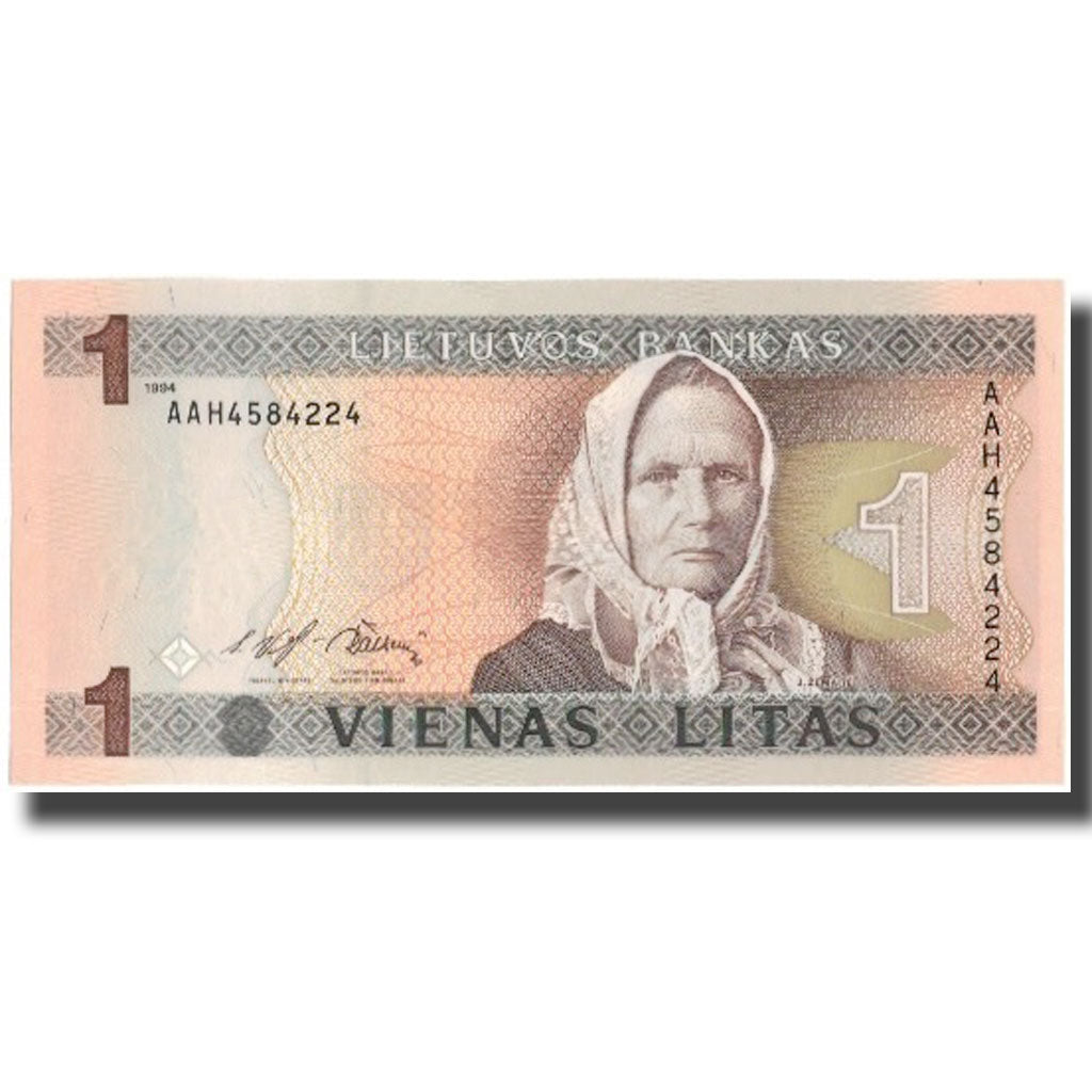 Banknote, Lithuania, 1 Litas, 1994, KM:53a, UNC(63)