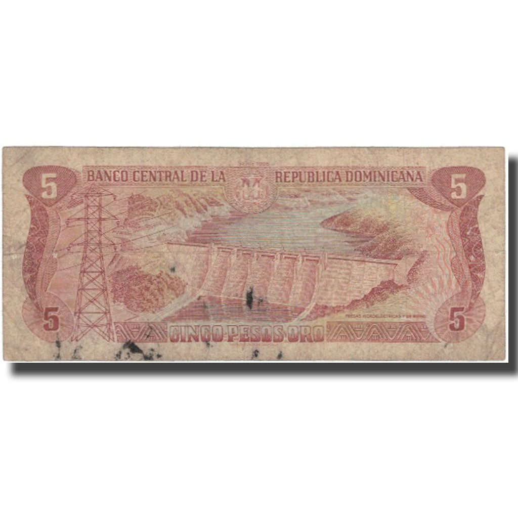 Banknote, Dominican Republic, 5 Pesos Oro, KM:147a, VF(20-25)