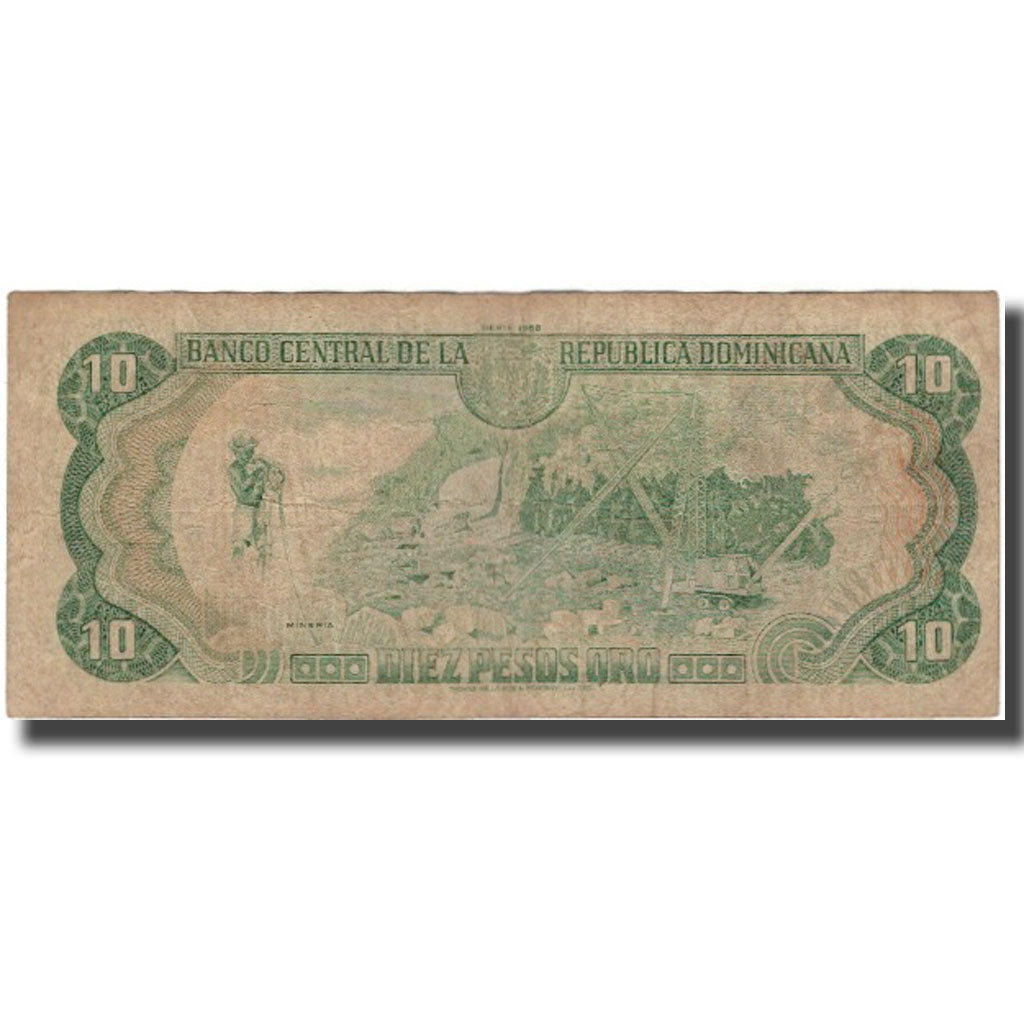 Banknote, Dominican Republic, 10 Pesos Oro, KM:119c, VG(8-10)