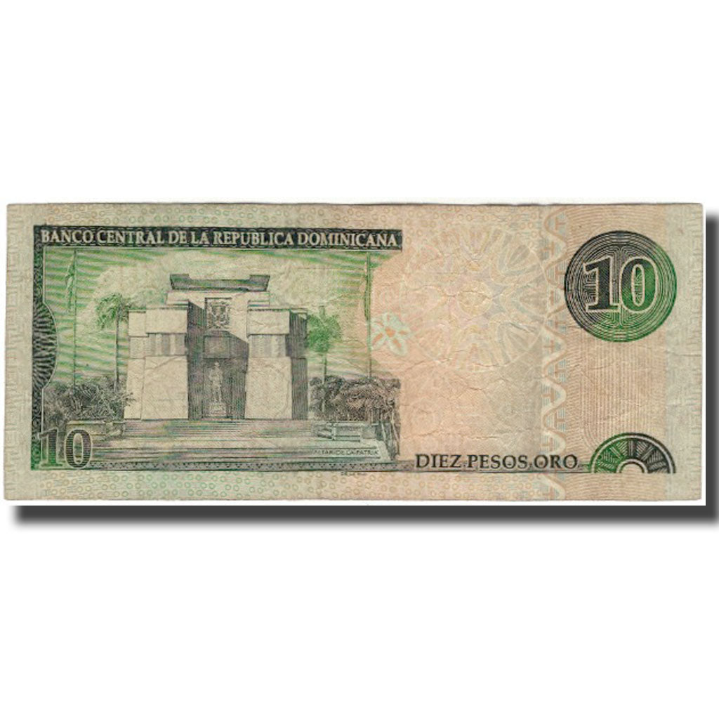 Billete, 10 Pesos Oro, 2003, República Dominicana, KM:168c, BC+
