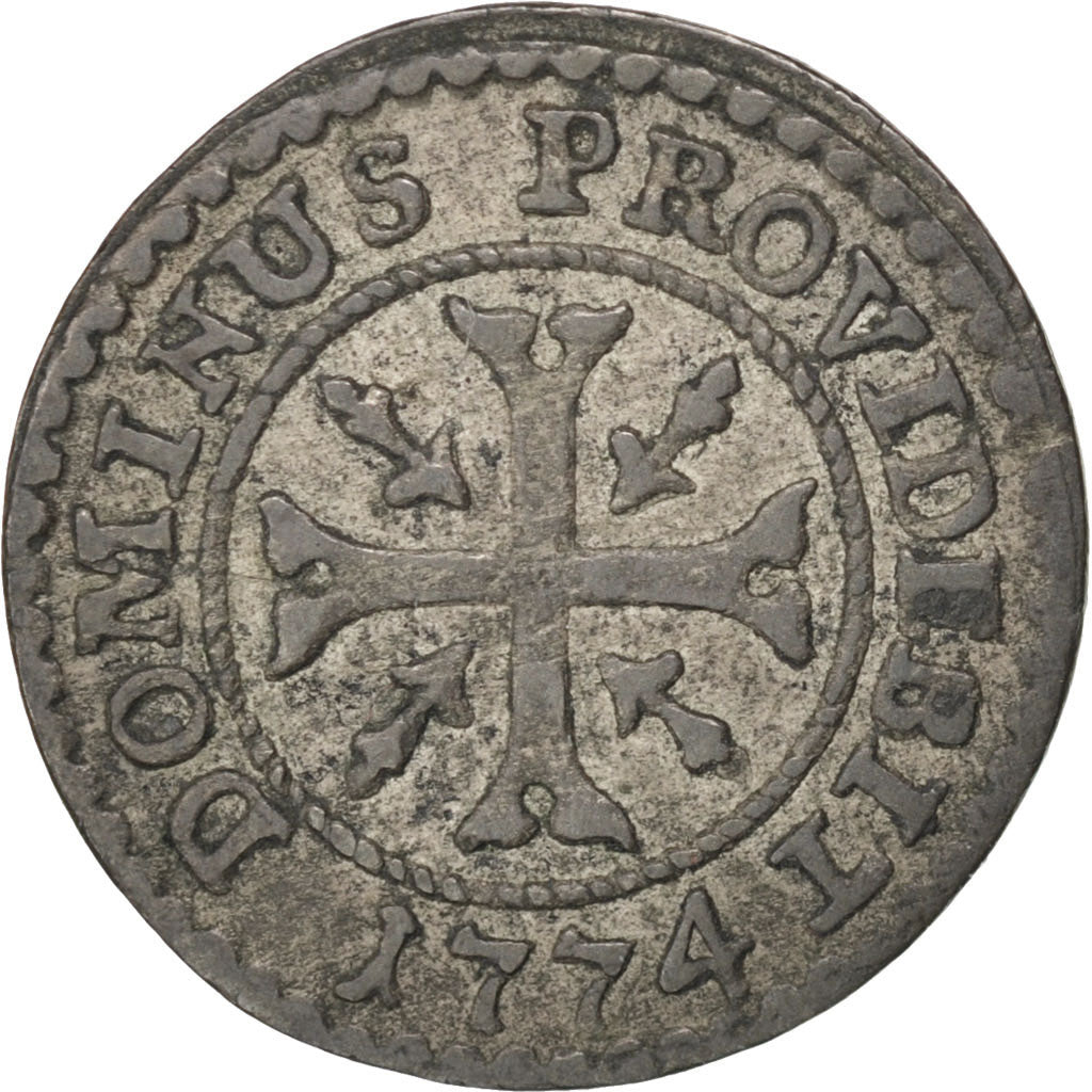 CANTONI SVIZZERI, BERN, 1/2 Kreuzer, Vierer, 1774, Bern, BB+, Biglione, KM:122