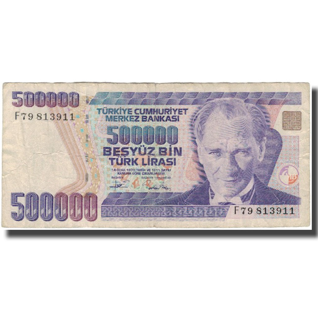 Banknote, Turkey, 500,000 Lira, 1970, KM:208, VF(20-25)