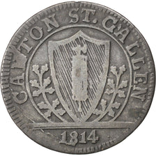 Suisse, Canton de Saint Gall, 1 Batzen 1814, KM 110