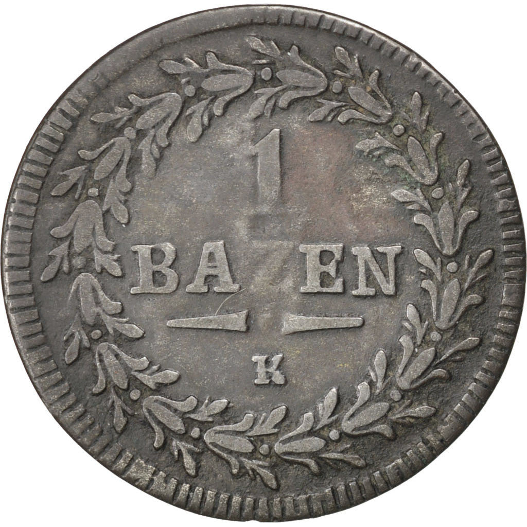 SWISS CANTONS, Batzen, 1814, KM #110, EF(40-45), Billon, 2.31