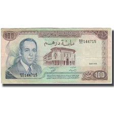 Biljet, Marokko, 100 Dirhams, 1985, KM:59b, TB