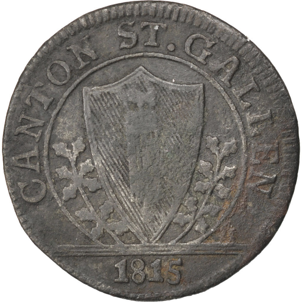 SWISS CANTONS, Batzen, 1815, KM #110, VF(30-35), Billon, 2.36