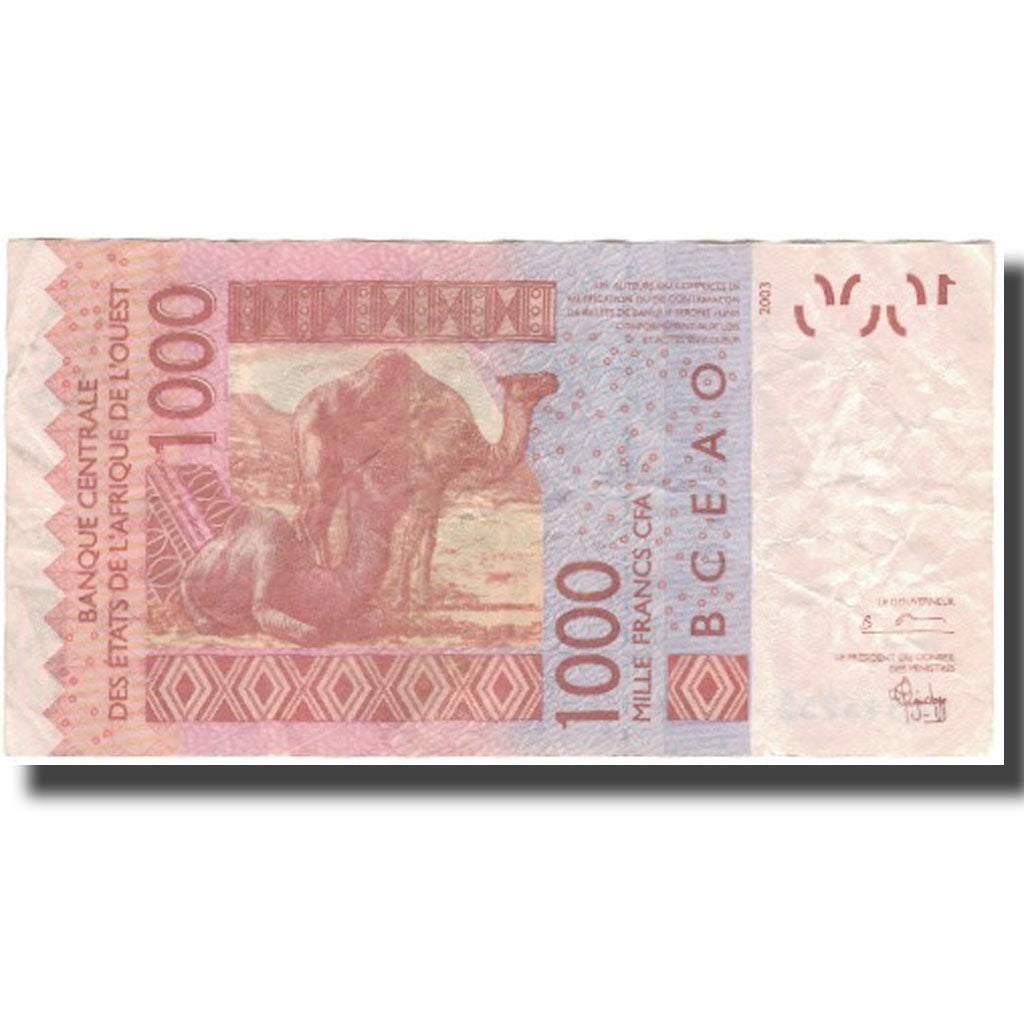 Banknote, West African States, 1000 Francs, 2003, KM:715Ka, VF(30-35)