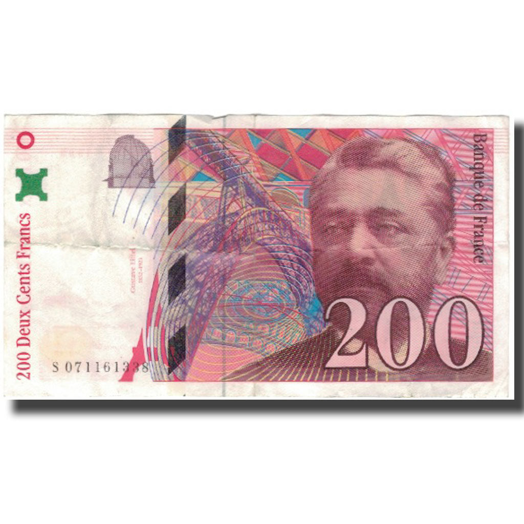France, 200 Francs, Eiffel, 1999, VF(20-25), Fayette:75.5, KM:159c