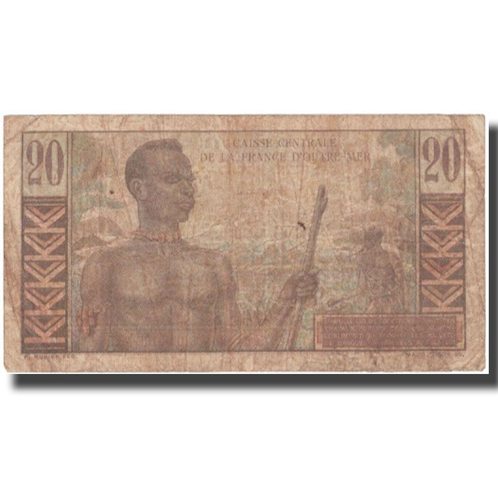 French Equatorial Africa, 20 Francs, VG(8-10), KM:22