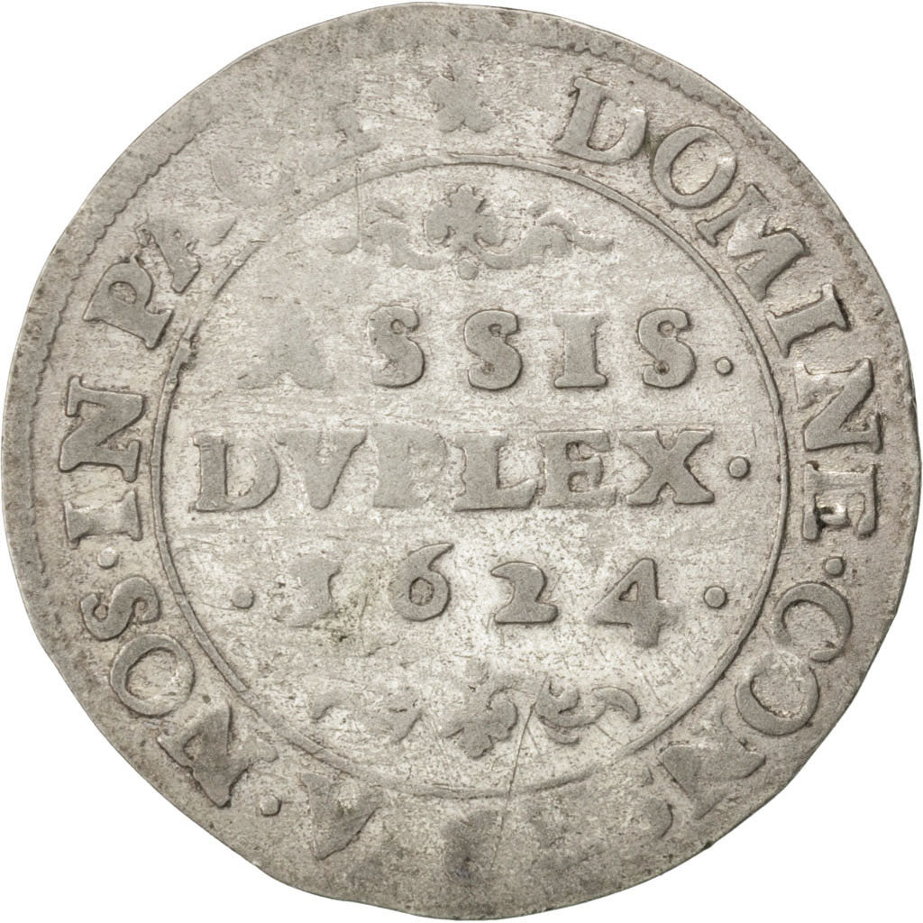 SWISS CANTONS, 2 Assis, 1624, KM #74, EF(40-45), Billon, 2.54