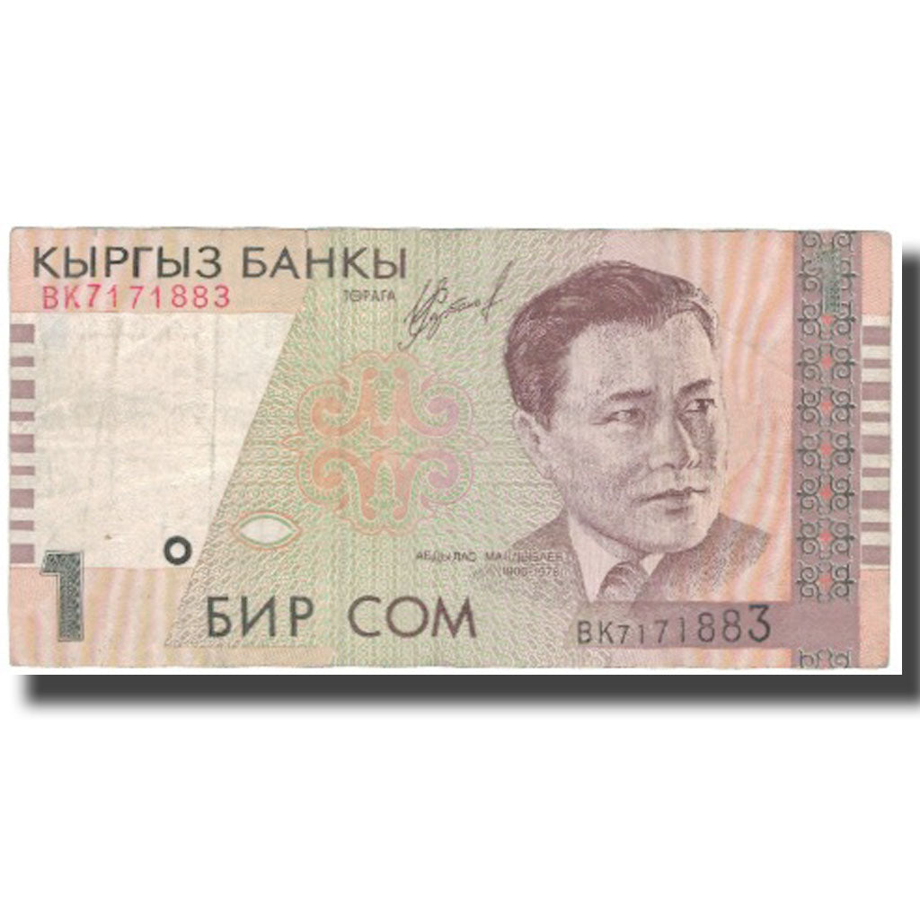 Banknote, KYRGYZSTAN, 1 Som, KM:15, VF(20-25)