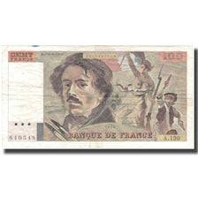 France, 100 Francs, Delacroix, 1988, VF(20-25), Fayette:69.12, KM:154d