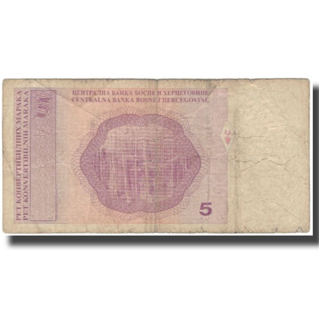 Banconote, Bosnia - Erzegovina, 5 Convertible Maraka, KM:62a, B