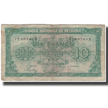 Banknote, Belgium, 10 Francs-2 Belgas, 1943-02-01, KM:122, VF(20-25)