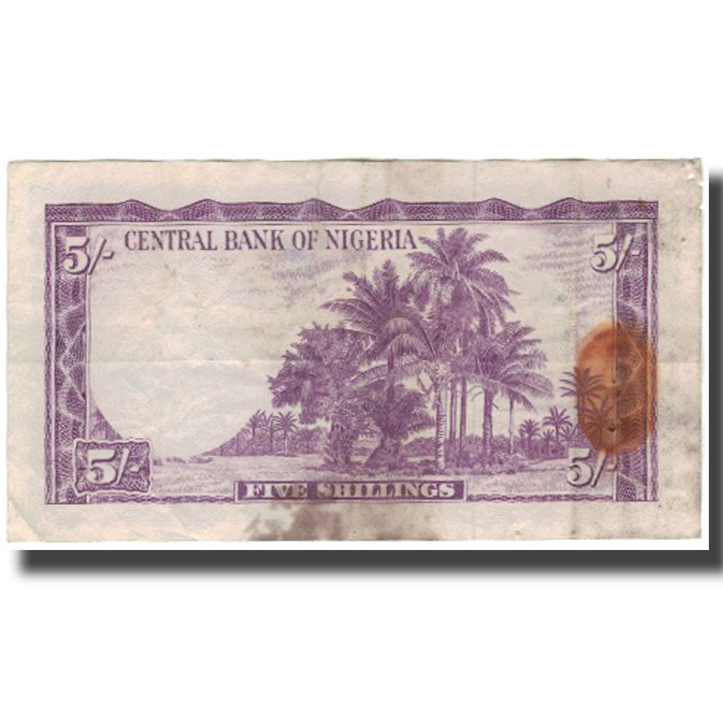 Banknote, Nigeria, 5 Shillings, 1958-09-15, KM:2a, VF(20-25)
