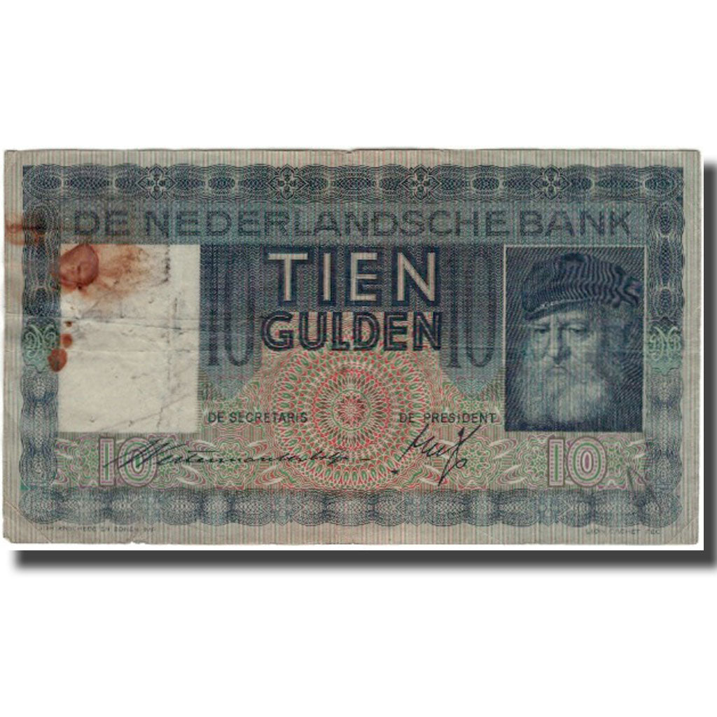 Banknote, Netherlands, 10 Gulden, 1937-08-25, KM:49, VF(20-25)