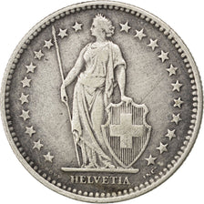 SWITZERLAND, 2 Francs, 1908, Bern, KM #21, EF(40-45), Silver, 27.4, 9.75