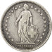 SWITZERLAND, 2 Francs, 1908, Bern, KM #21, EF(40-45), Silver, 27.4, 9.75