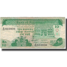 Billete, 10 Rupees, Mauricio, KM:35b, BC+