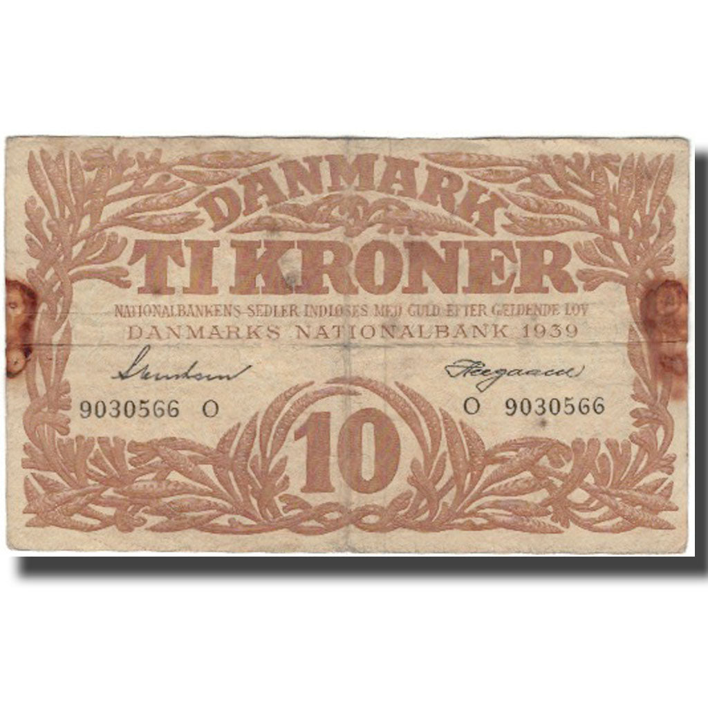 Biljet, Denemarken, 10 Kroner, 1939, KM:31f, TB