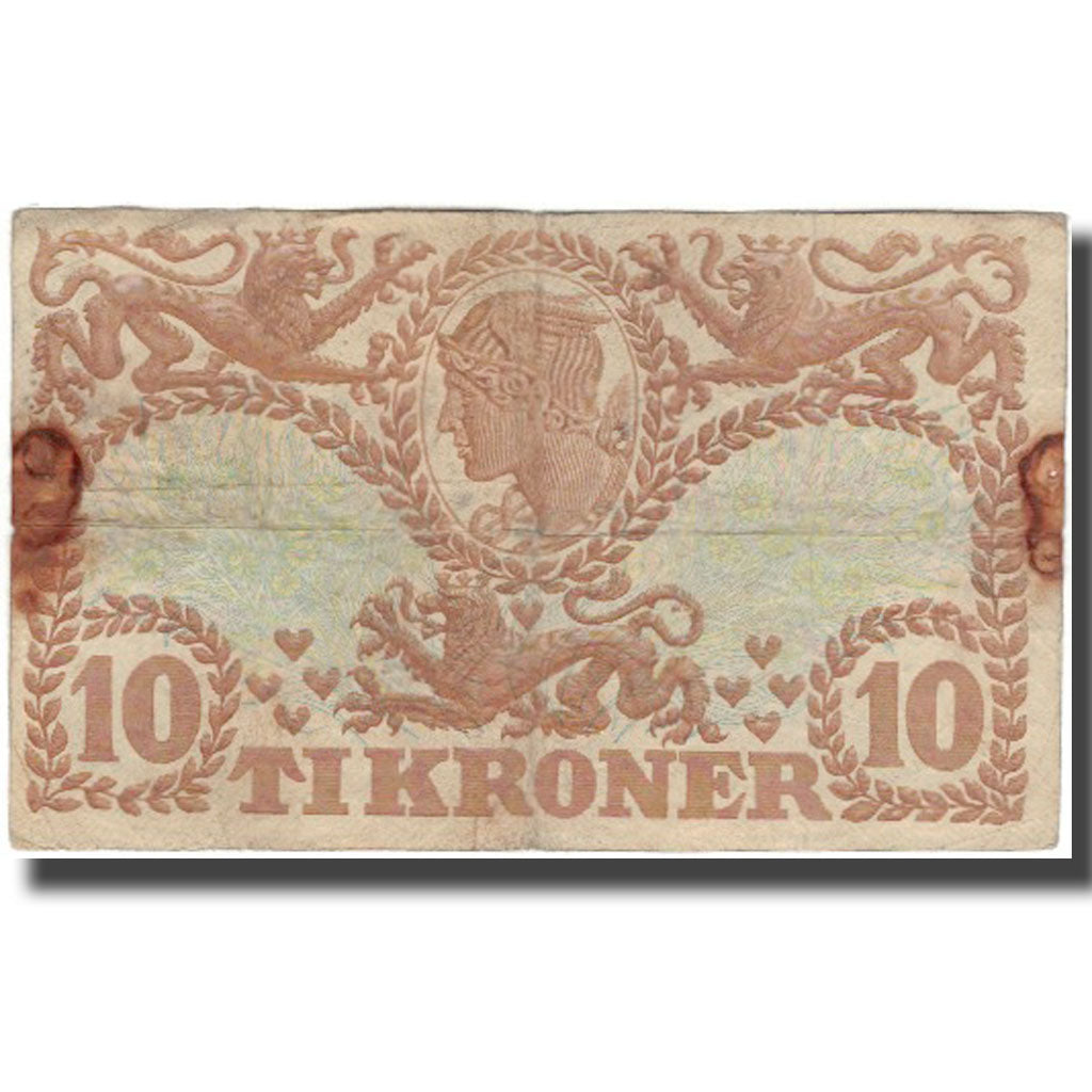 Biljet, Denemarken, 10 Kroner, 1939, KM:31f, TB