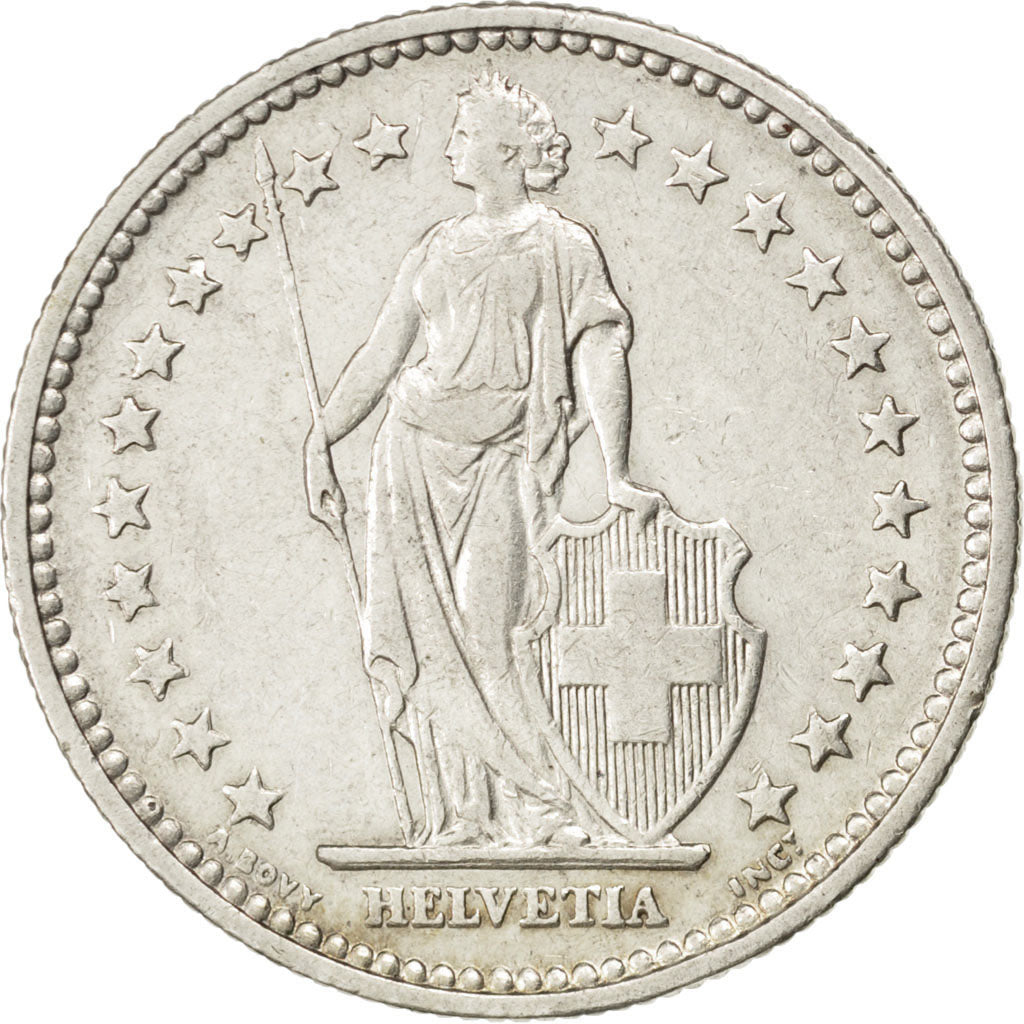 SWITZERLAND, 2 Francs, 1905, Bern, KM #21, AU(50-53), Silver, 27.4, 9.94