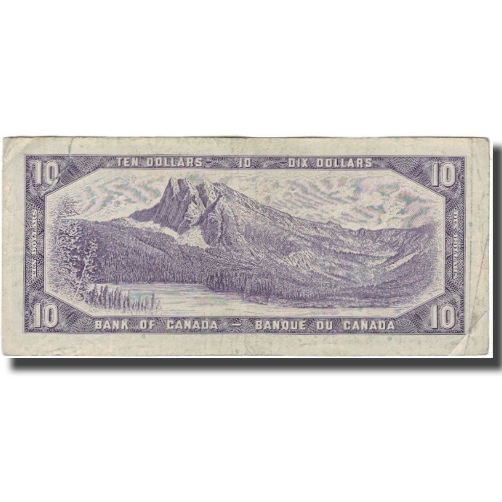 Banknot, Canada, 10 Dollars, 1954, KM:79b, VF(20-25)