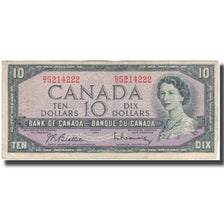 Billete, 10 Dollars, 1954, Canadá, KM:79b, BC+