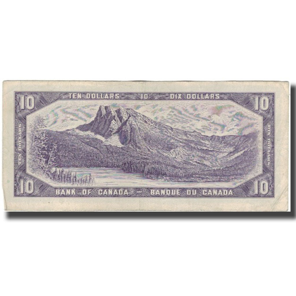 Billete, 10 Dollars, 1954, Canadá, KM:79b, BC+