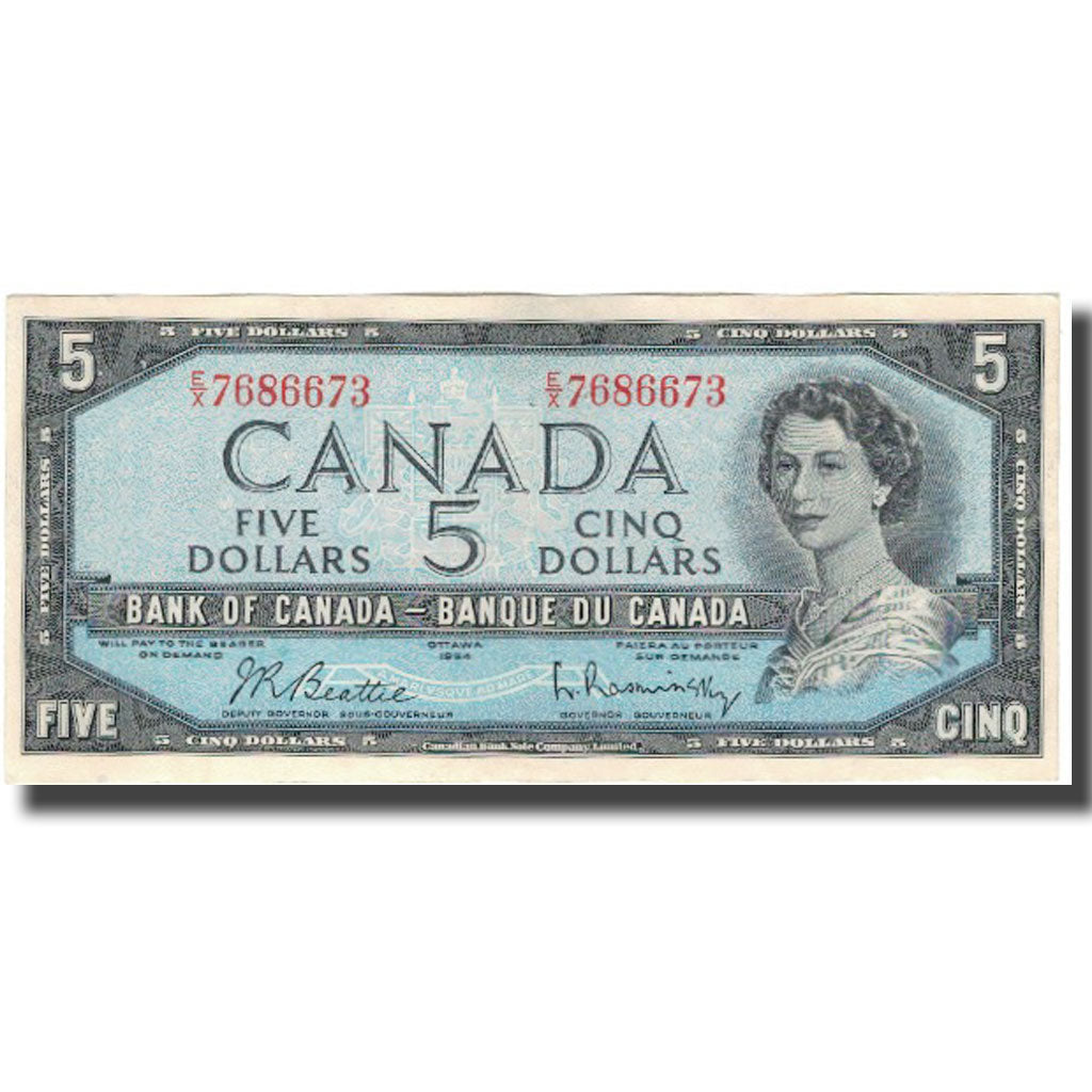Banknote, Canada, 5 Dollars, 1954, KM:77b, EF(40-45)