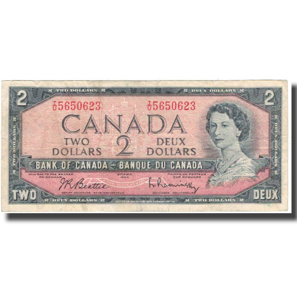 Banknote, Canada, 2 Dollars, 1954, KM:76b, VF(30-35)