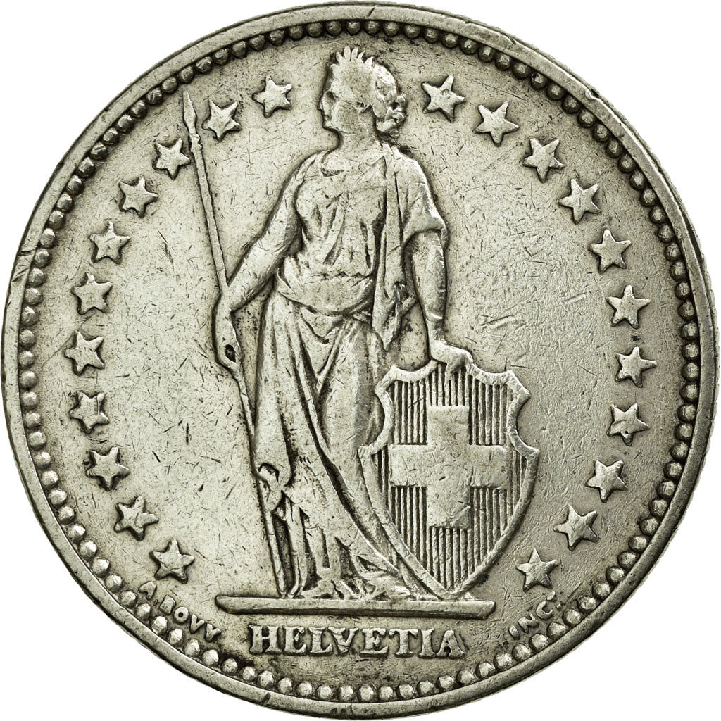 Coin, Switzerland, 2 Francs, 1914, Bern, EF(40-45), Silver, KM:21
