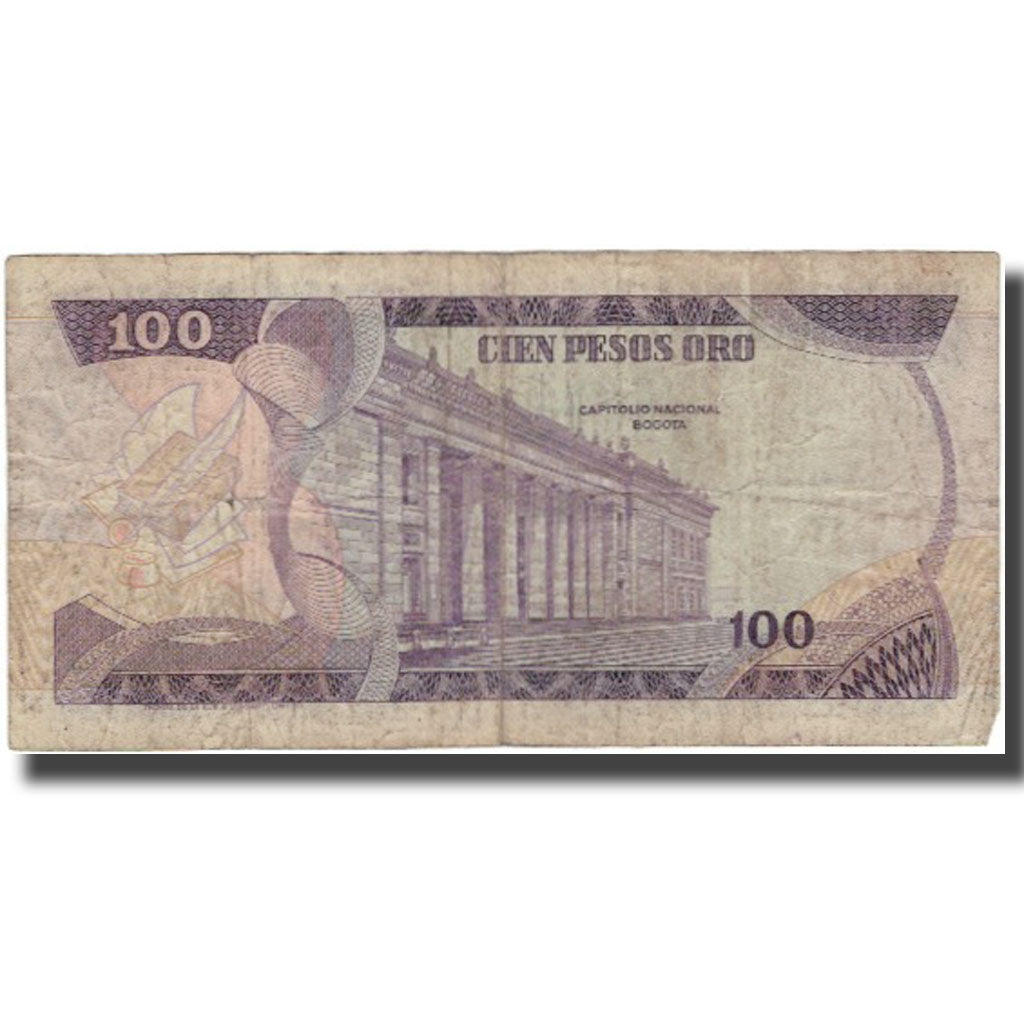 Banknote, Colombia, 100 Pesos Oro, 1980-01-01, KM:418b, F(12-15)