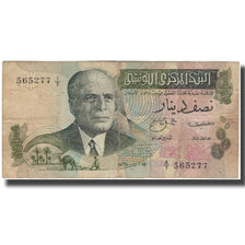 Biljet, Tunisië, 1/2 Dinar, 1973-10-15, KM:69a, B+