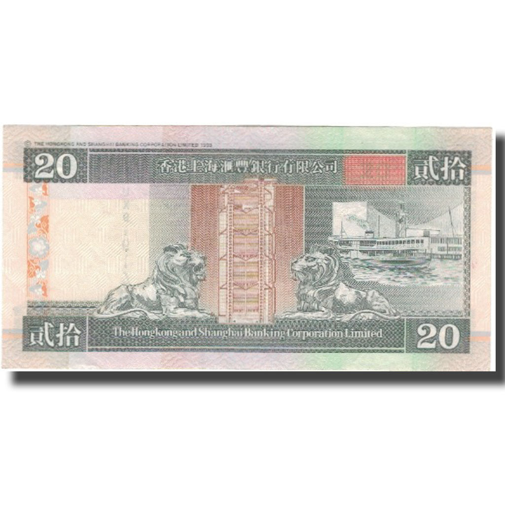 Billet, Hong Kong, 20 Dollars, 2002-01-01, KM:201d, TTB