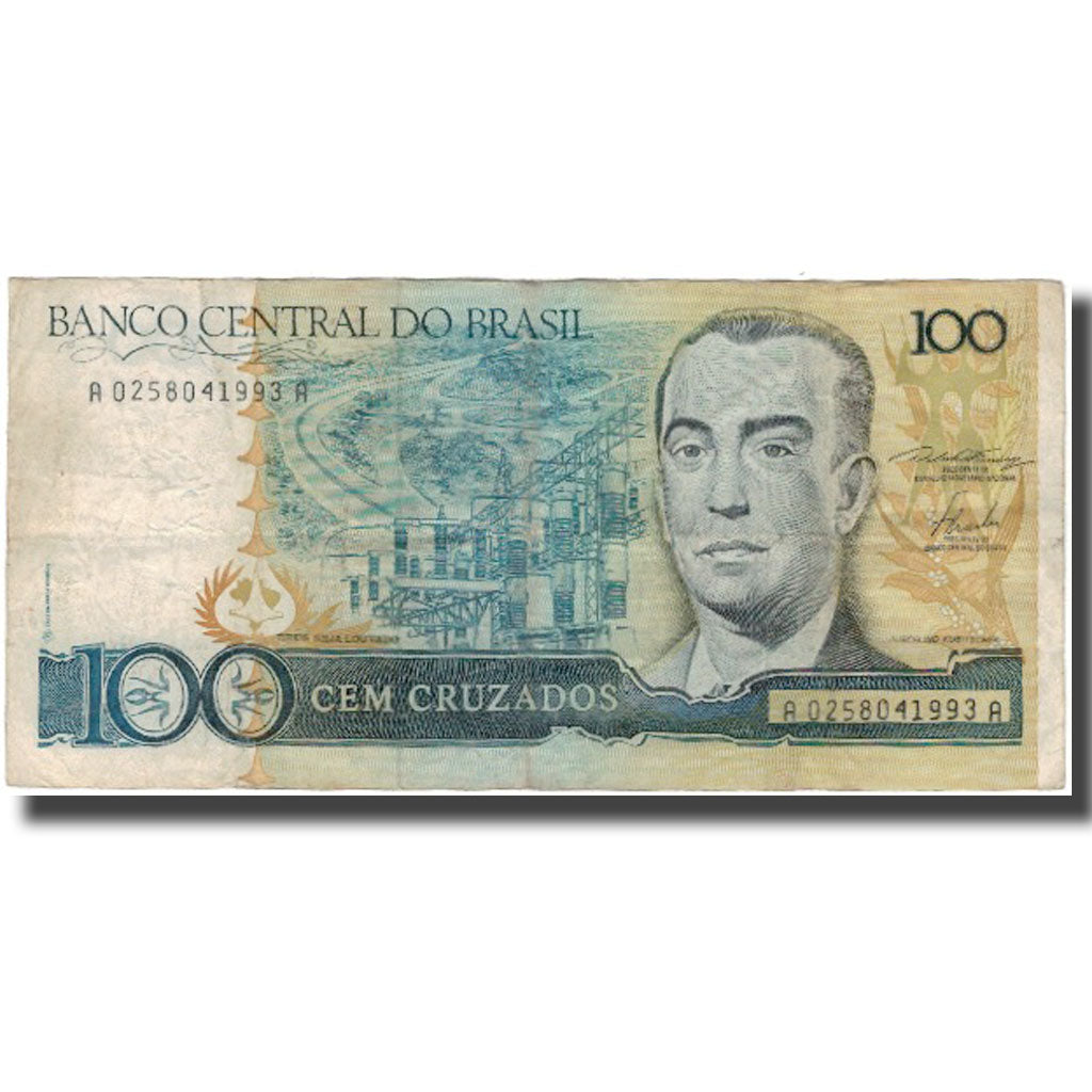 Banknote, Brazil, 100 Cruzados, KM:211a, VF(20-25)