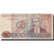 Banknot, Brazylia, 50 Cruzados on 50,000 Cruzeiros, KM:207, VF(20-25)