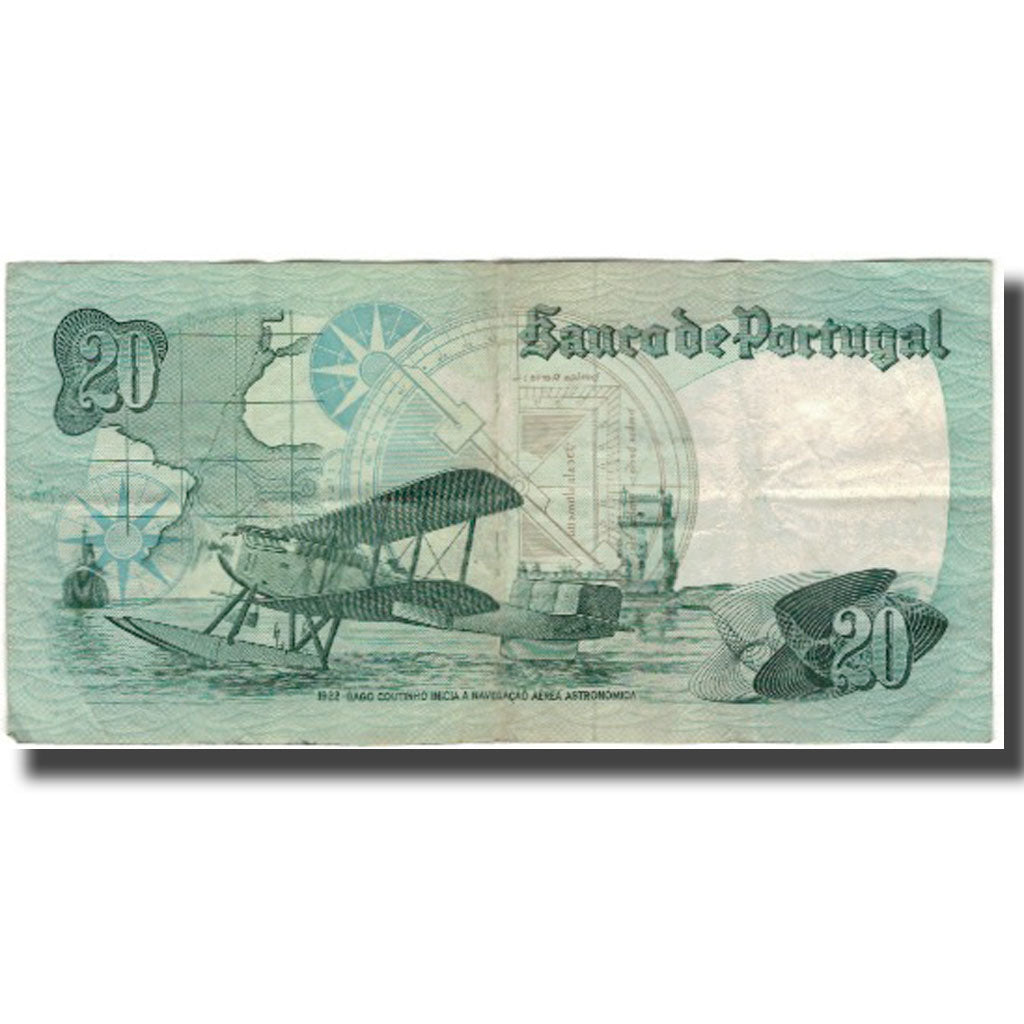Banknote, Portugal, 20 Escudos, 1978-10-04, KM:176b, VF(30-35)