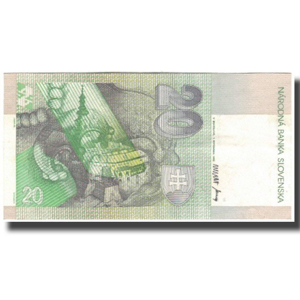 Banknote, Slovakia, 20 Korun, 1993-09-01, KM:20a, AU(50-53)