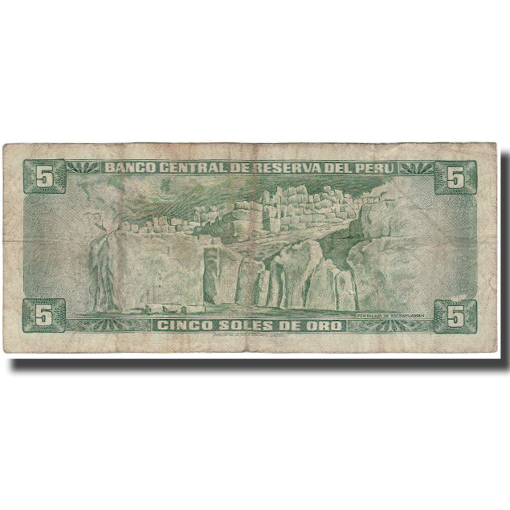 Banknot, Peru, 5 Soles De Oro, 1972-05-04, KM:99b, F(12-15)