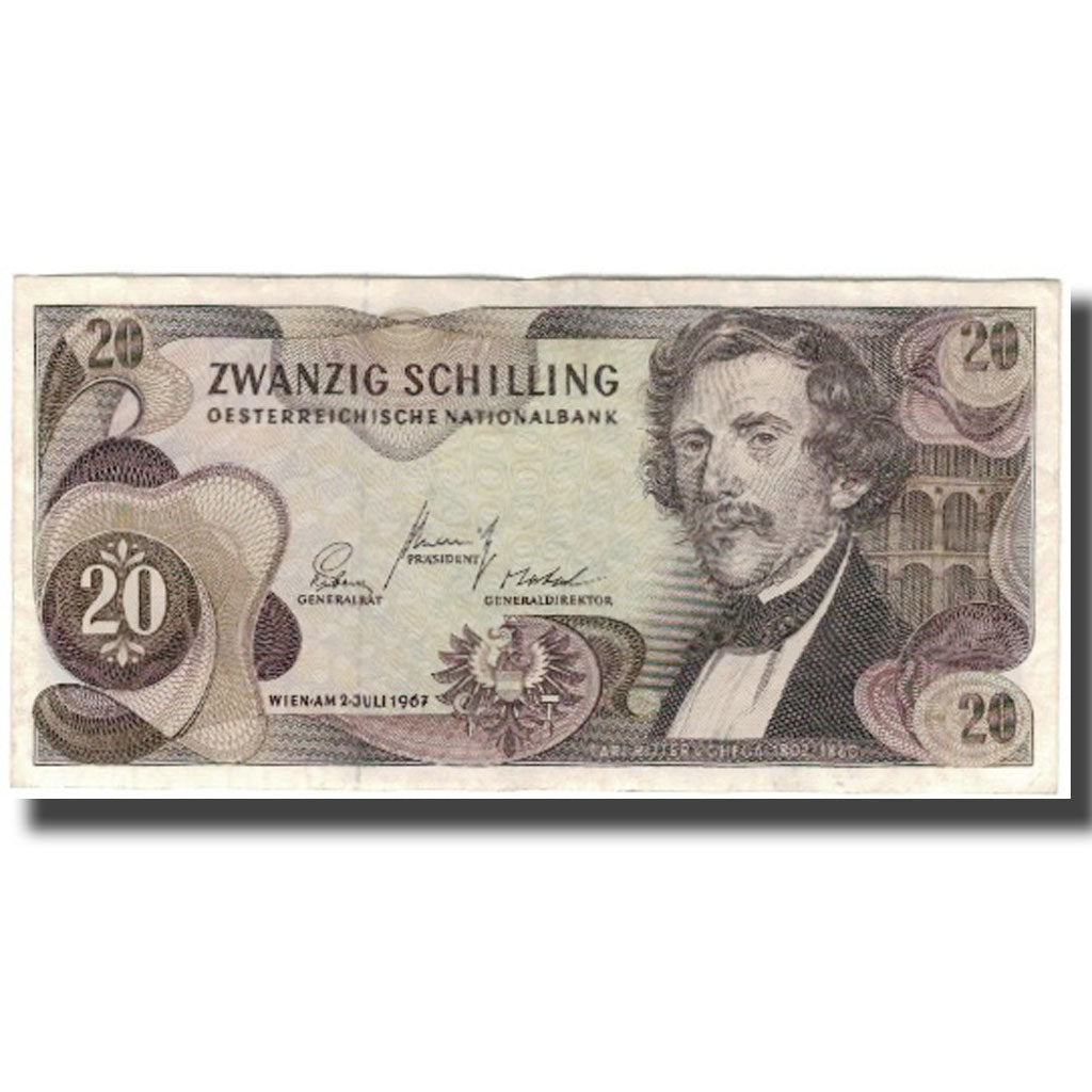 Banconote, Austria, 20 Schilling, 1967-07-02, KM:142a, BB