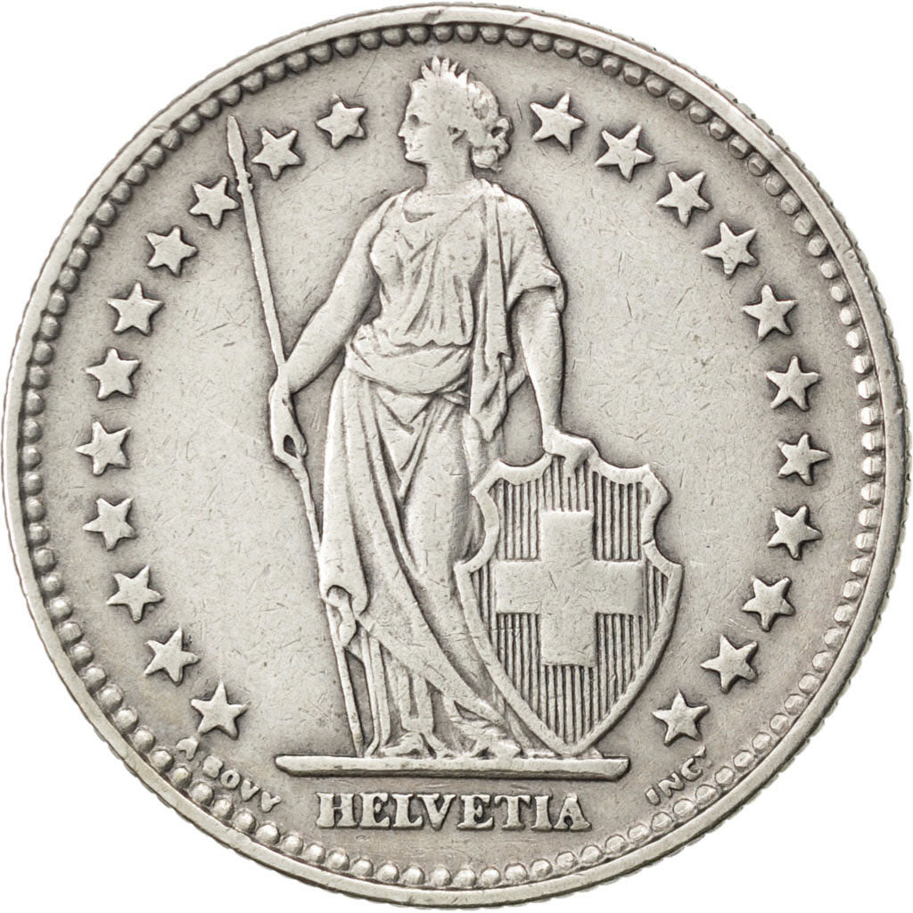 SWITZERLAND, 2 Francs, 1932, Bern, KM #21, EF(40-45), Silver, 27.4, 9.93