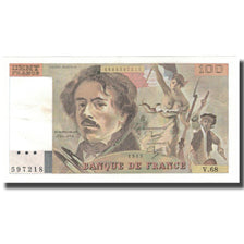 France, 100 Francs, Delacroix, 1983, EF(40-45), Fayette:69.7, KM:154b